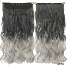 Grey Hair Extension Heat Resistant Synthetic Hair