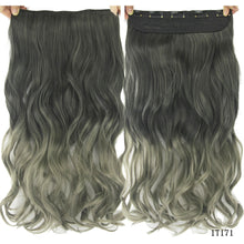 Grey Hair Extension Heat Resistant Synthetic Hair