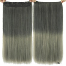 Grey Hair Extension Heat Resistant Synthetic Hair