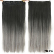 Grey Hair Extension Heat Resistant Synthetic Hair