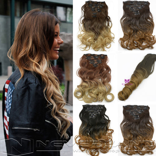 Natural Hair Piece Wavy Curly Synthetic Wig