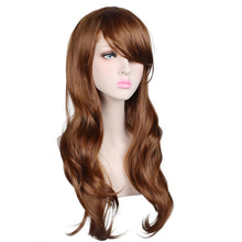 Long Black/red/silver synthetic hair wig