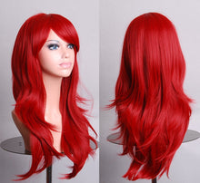 Wig Red High quality 70CM Curly Wave Hair Long Synthetic